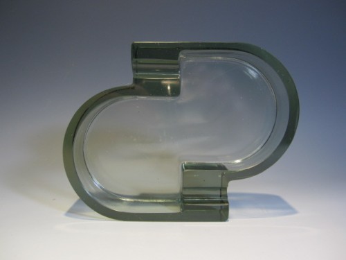 アールデコデザイン・スモークガラス灰皿