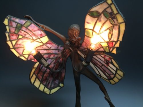 ステンドグラス電気スタンド by アドルフ作