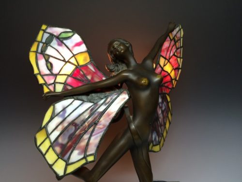 ステンドグラス電気スタンド by アドルフ作