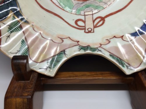 古伊万里 色絵人物文髭皿