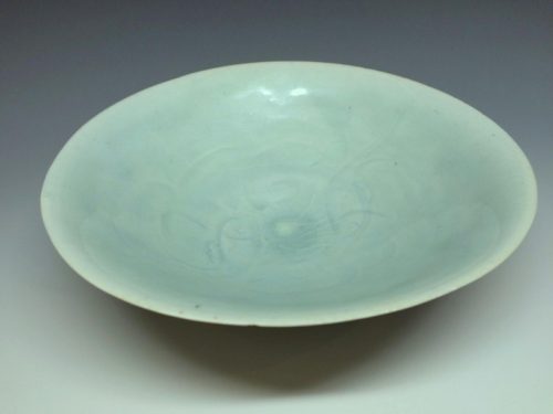 宋 青白磁劃花双魚文碗